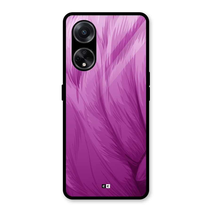 Lavender Furrs Glass Back Case for Oppo F23