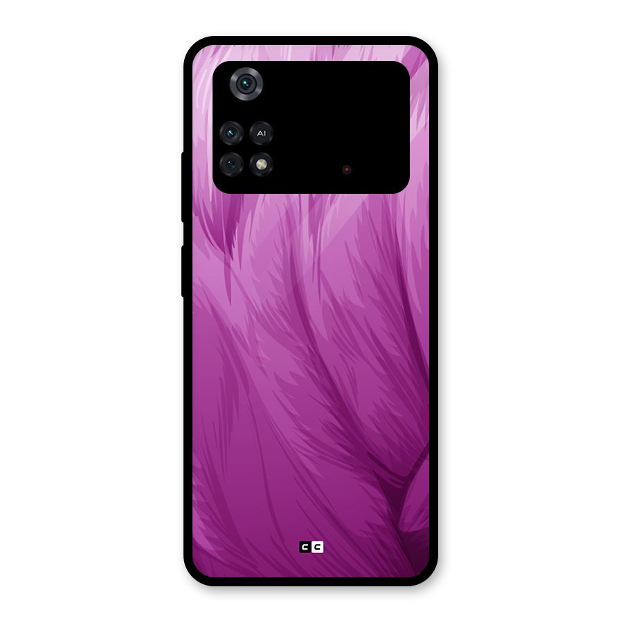 Lavender Furrs Glass Back Case for Poco M4 Pro 4G