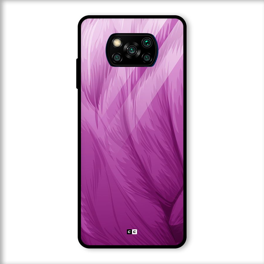 Lavender Furrs Glass Back Case for Poco X3