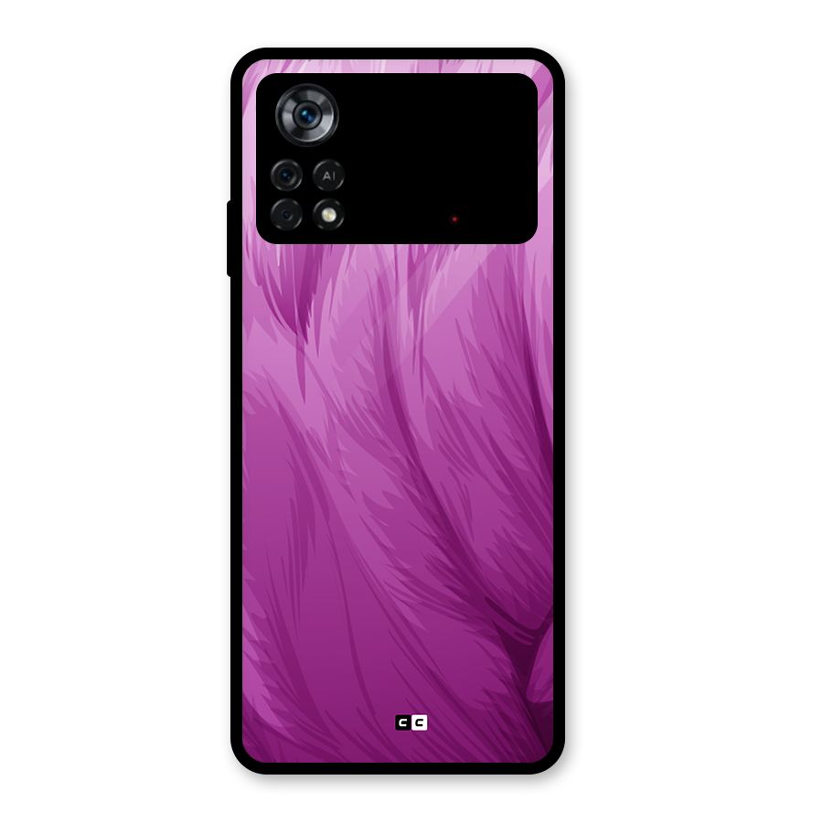 Lavender Furrs Glass Back Case for Poco X4 Pro 5G