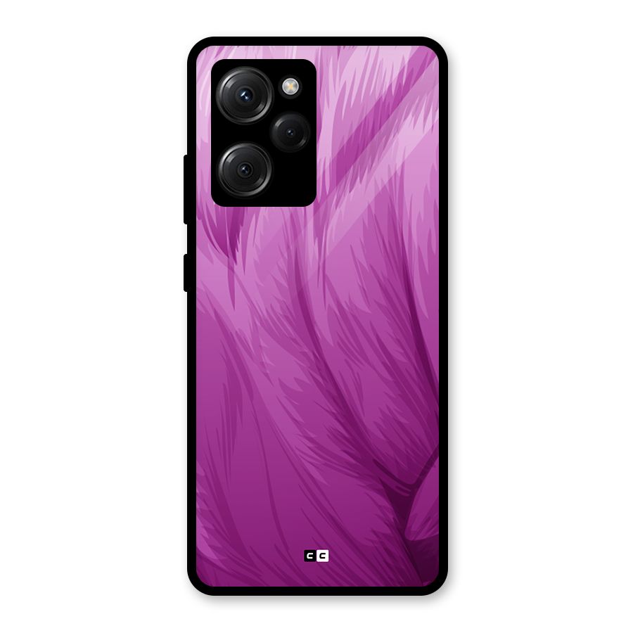 Lavender Furrs Glass Back Case for Poco X5 Pro