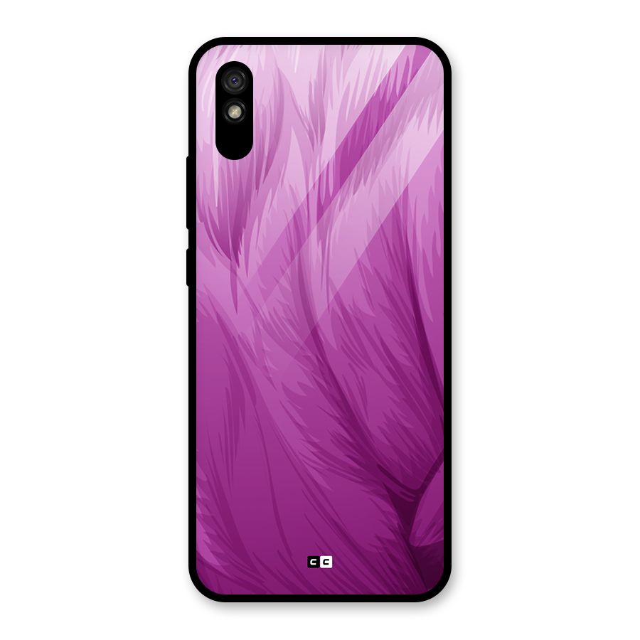 Lavender Furrs Glass Back Case for Redmi 9i