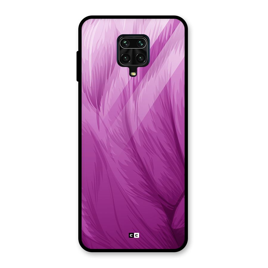 Lavender Furrs Glass Back Case for Redmi Note 9 Pro