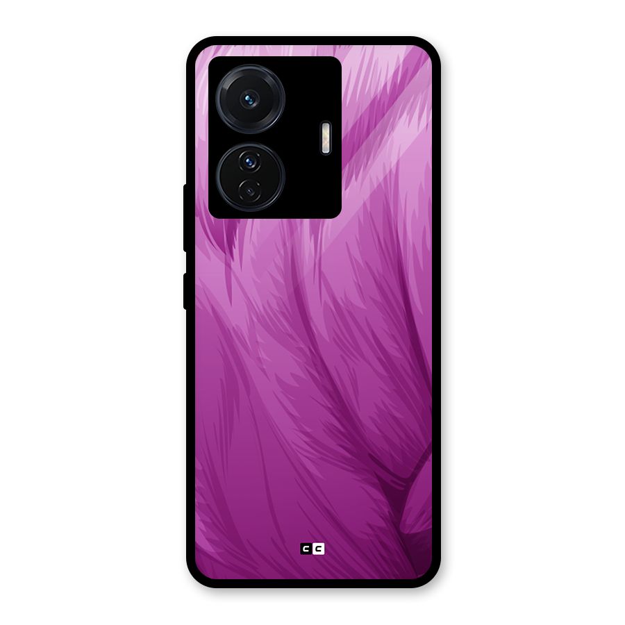 Lavender Furrs Glass Back Case for Vivo T1 Pro
