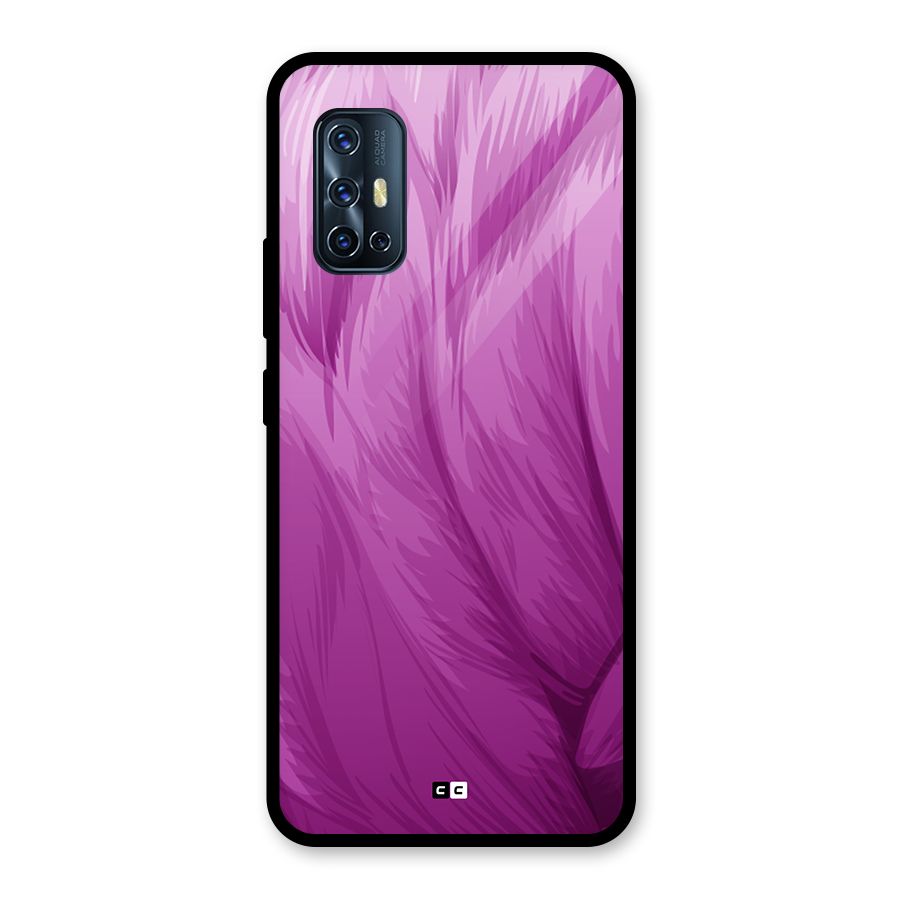 Lavender Furrs Glass Back Case for Vivo V17