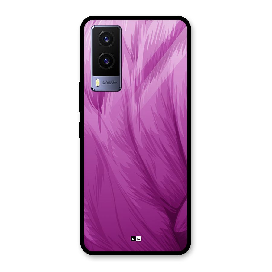 Lavender Furrs Glass Back Case for Vivo V21e 5G