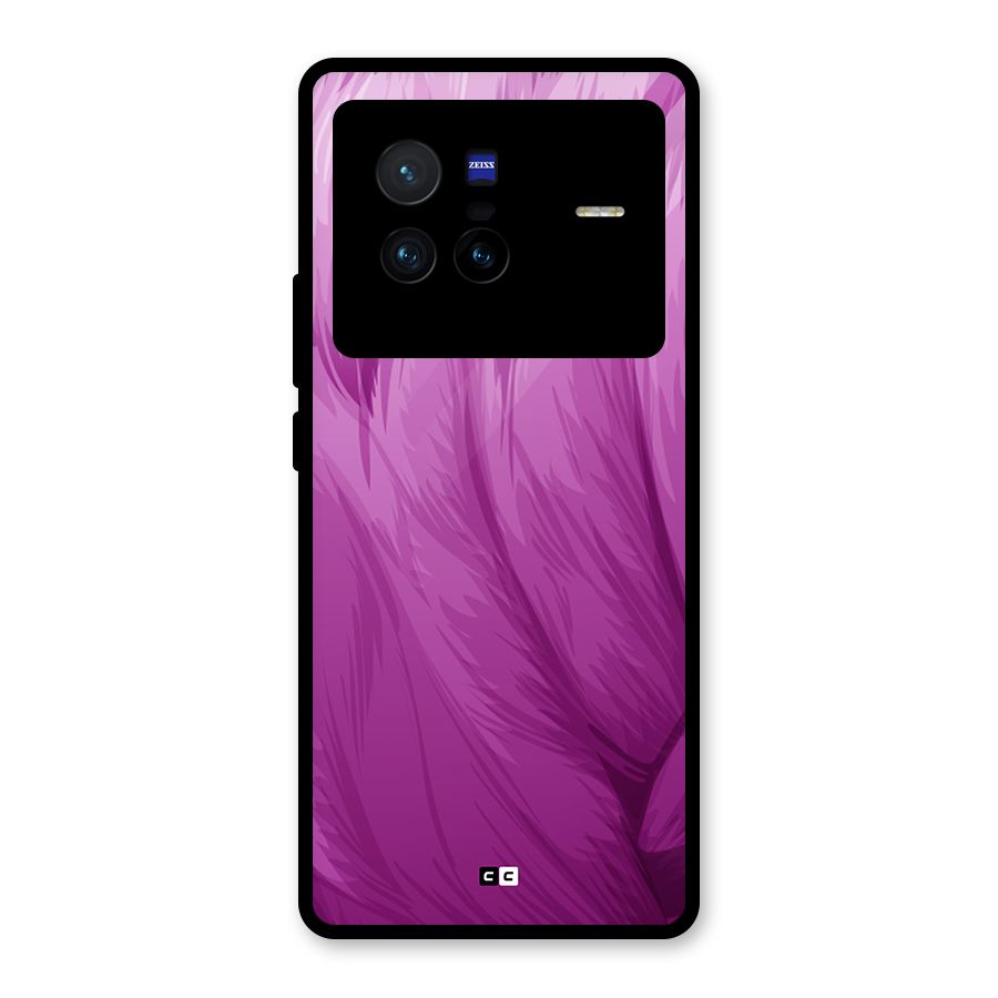 Lavender Furrs Glass Back Case for Vivo X80