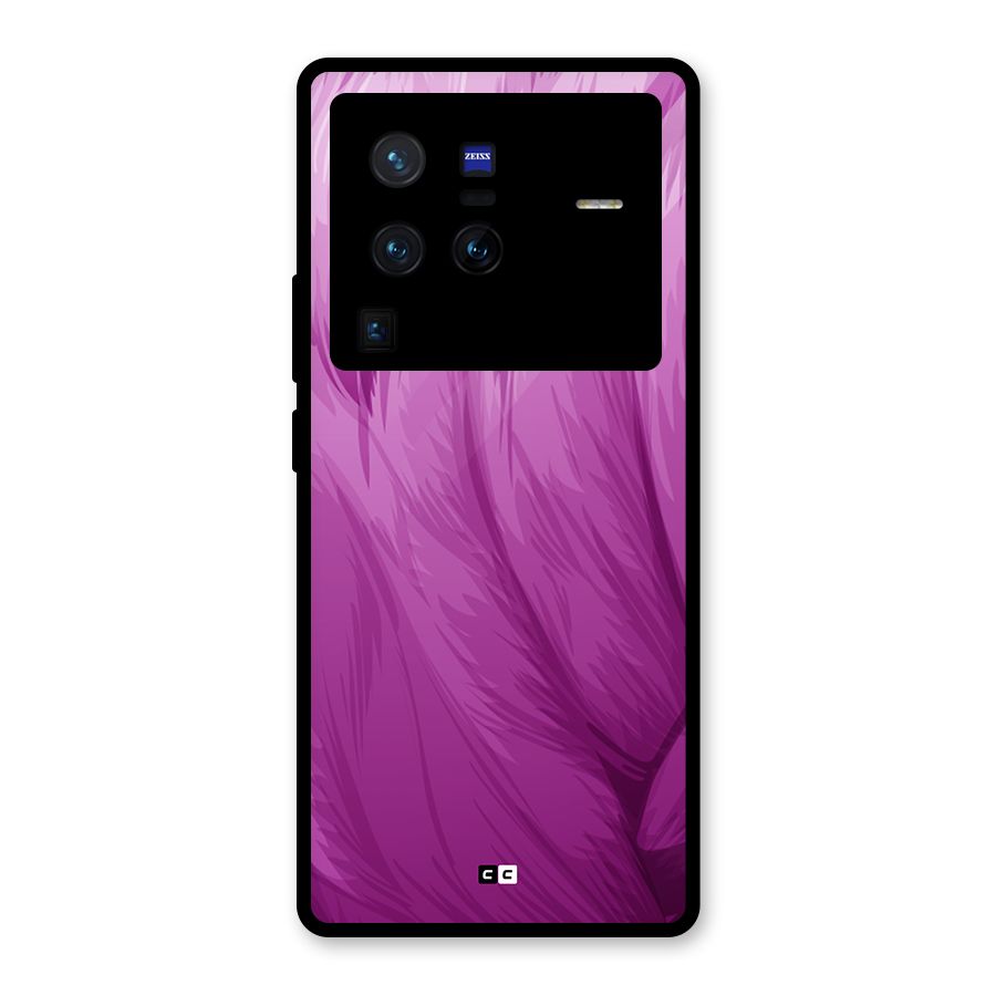 Lavender Furrs Glass Back Case for Vivo X80 Pro
