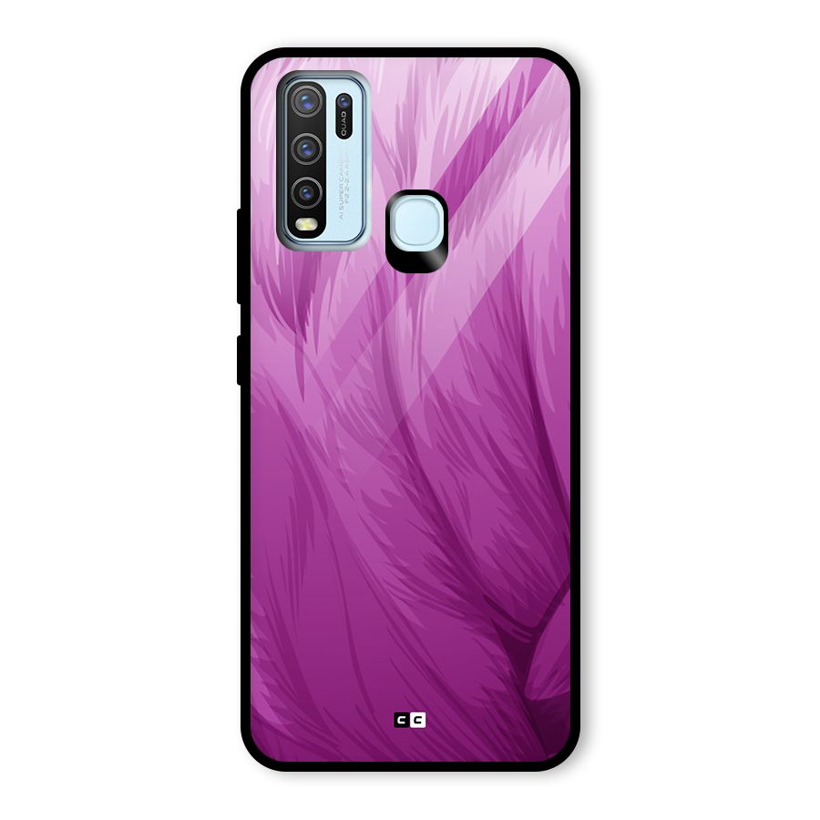 Lavender Furrs Glass Back Case for Vivo Y50