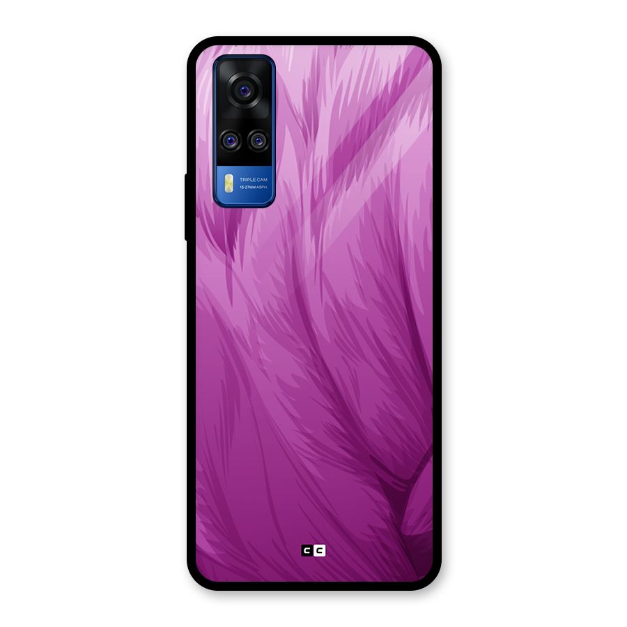 Lavender Furrs Glass Back Case for Vivo Y51A