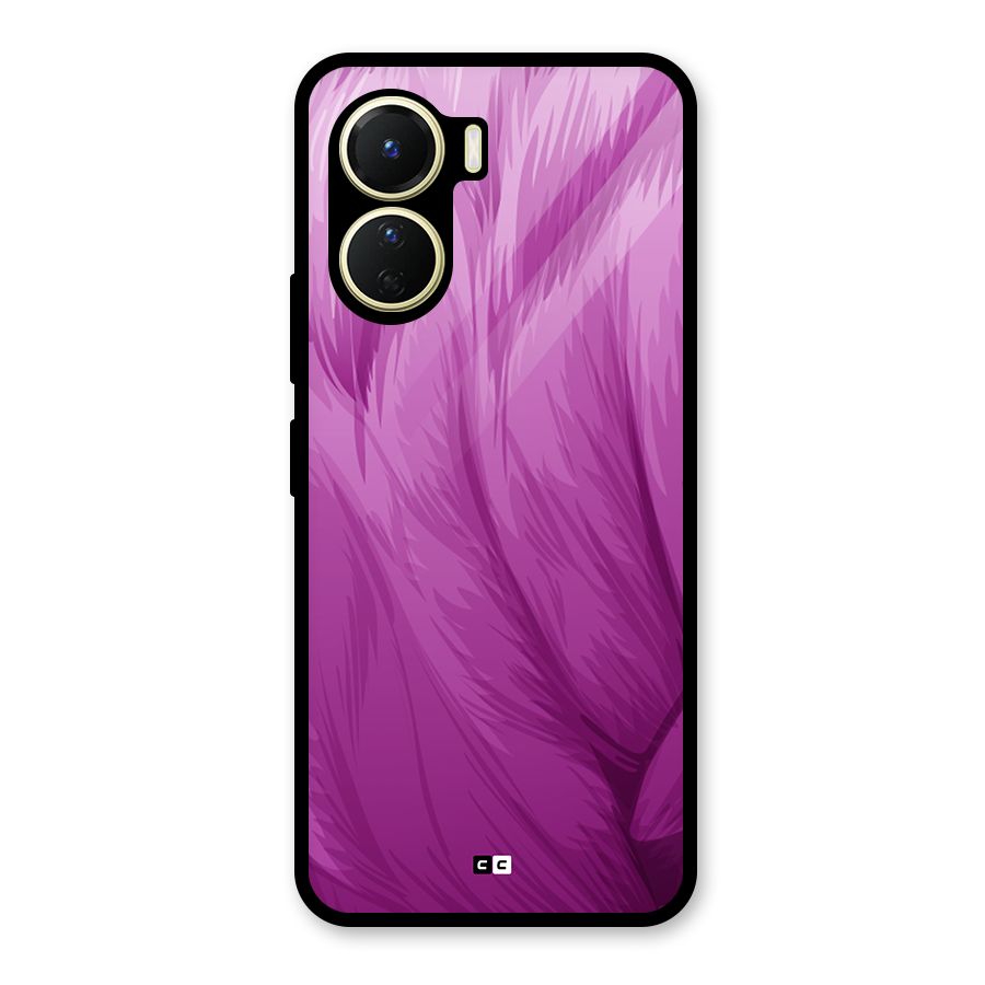 Lavender Furrs Glass Back Case for Vivo Y56