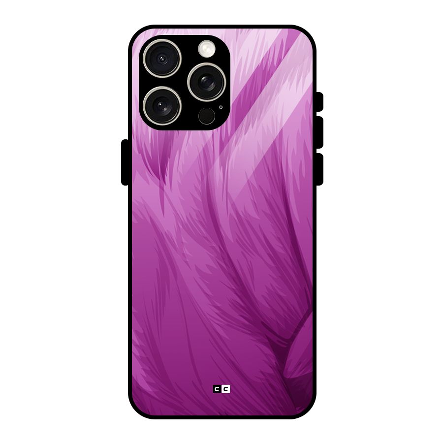 Lavender Furrs Glass Back Case for iPhone 15 Pro Max
