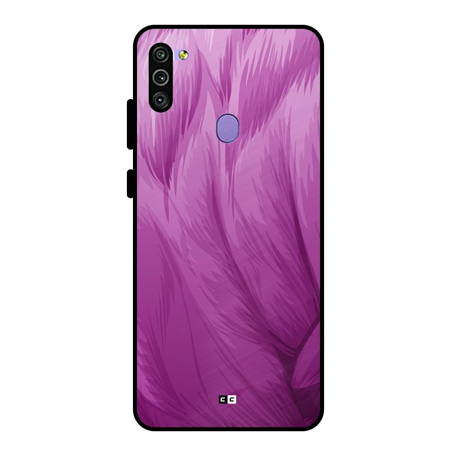 Lavender Furrs Metal Back Case for Galaxy M11