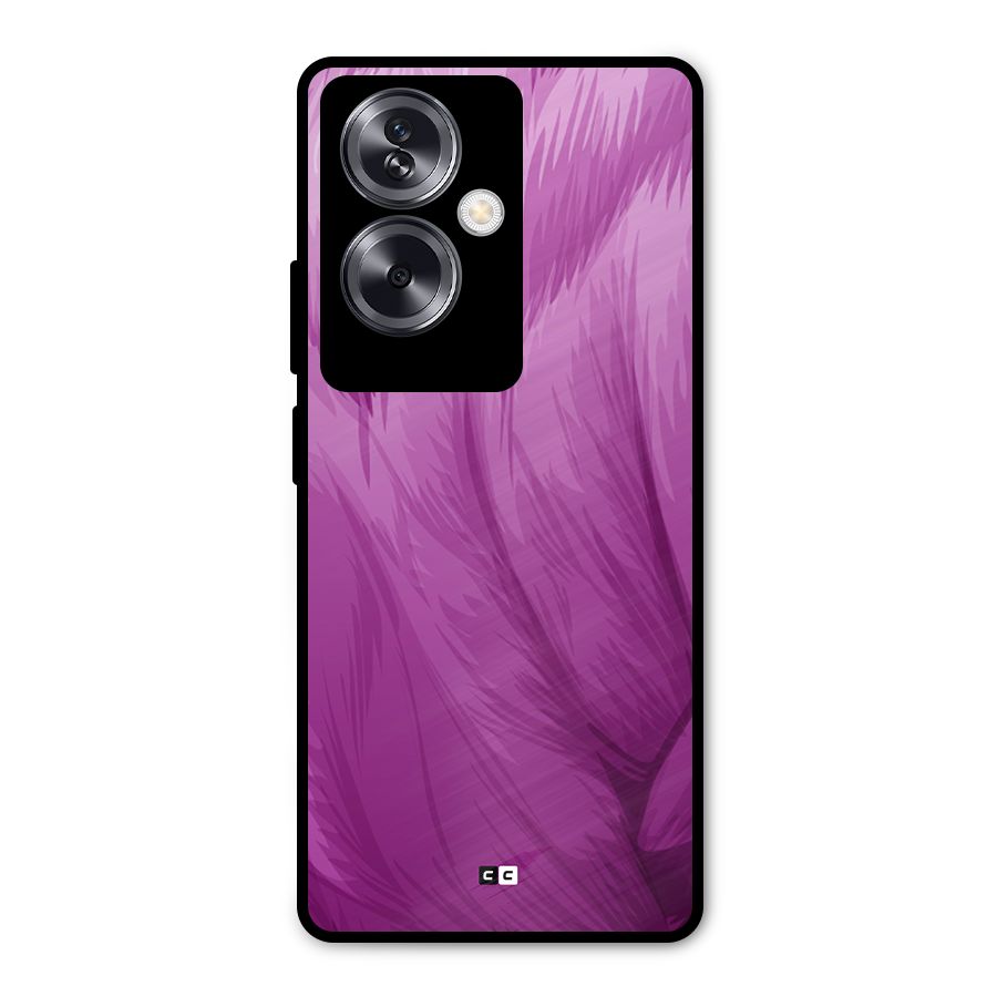 Lavender Furrs Metal Back Case for Oppo A79 5G