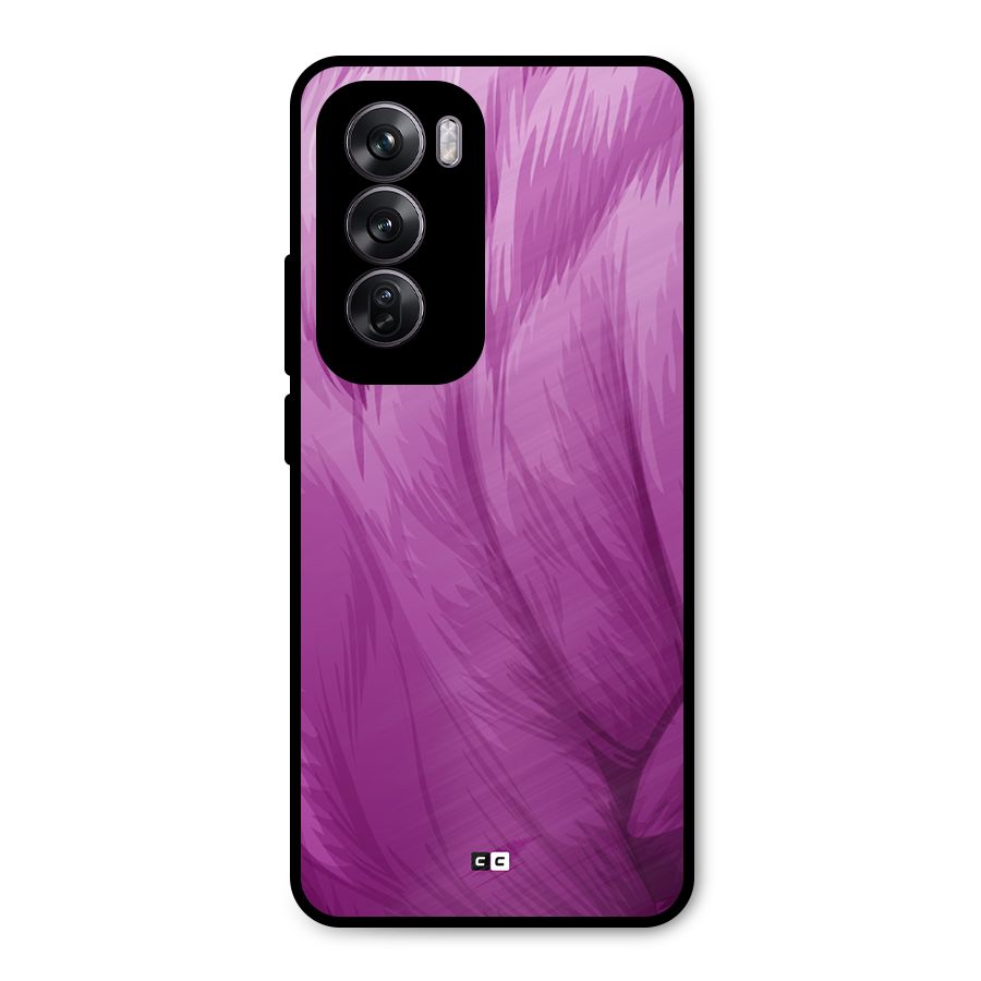 Lavender Furrs Metal Back Case for Oppo Reno12 Pro