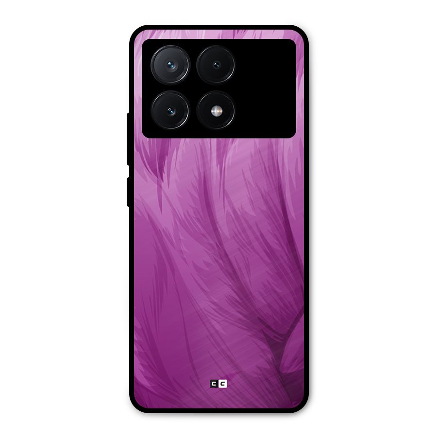 Lavender Furrs Metal Back Case for Poco X6 Pro