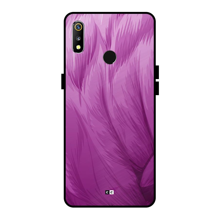Lavender Furrs Metal Back Case for Realme 3i