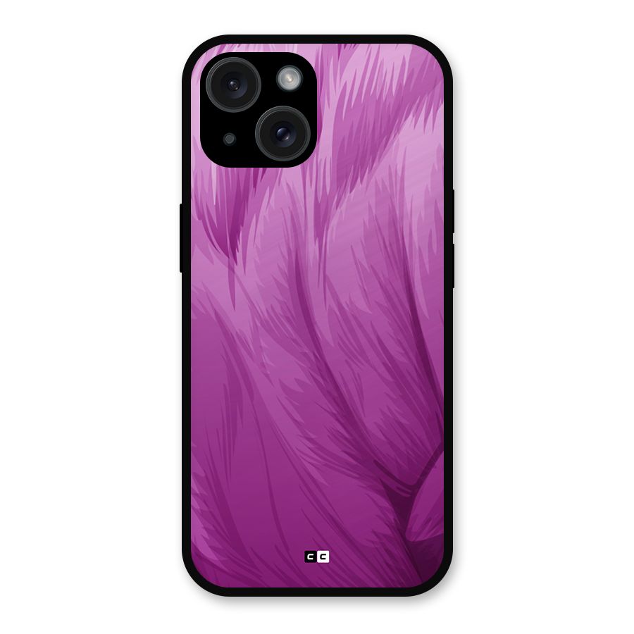 Lavender Furrs Metal Back Case for iPhone 15
