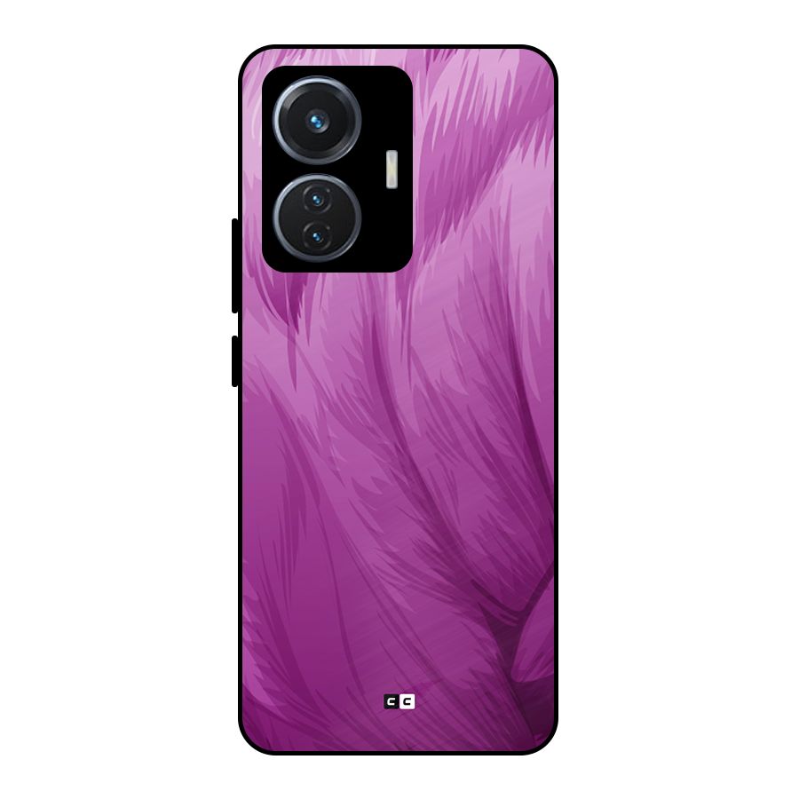 Lavender Furrs Metal Back Case for iQOO Z6 44W