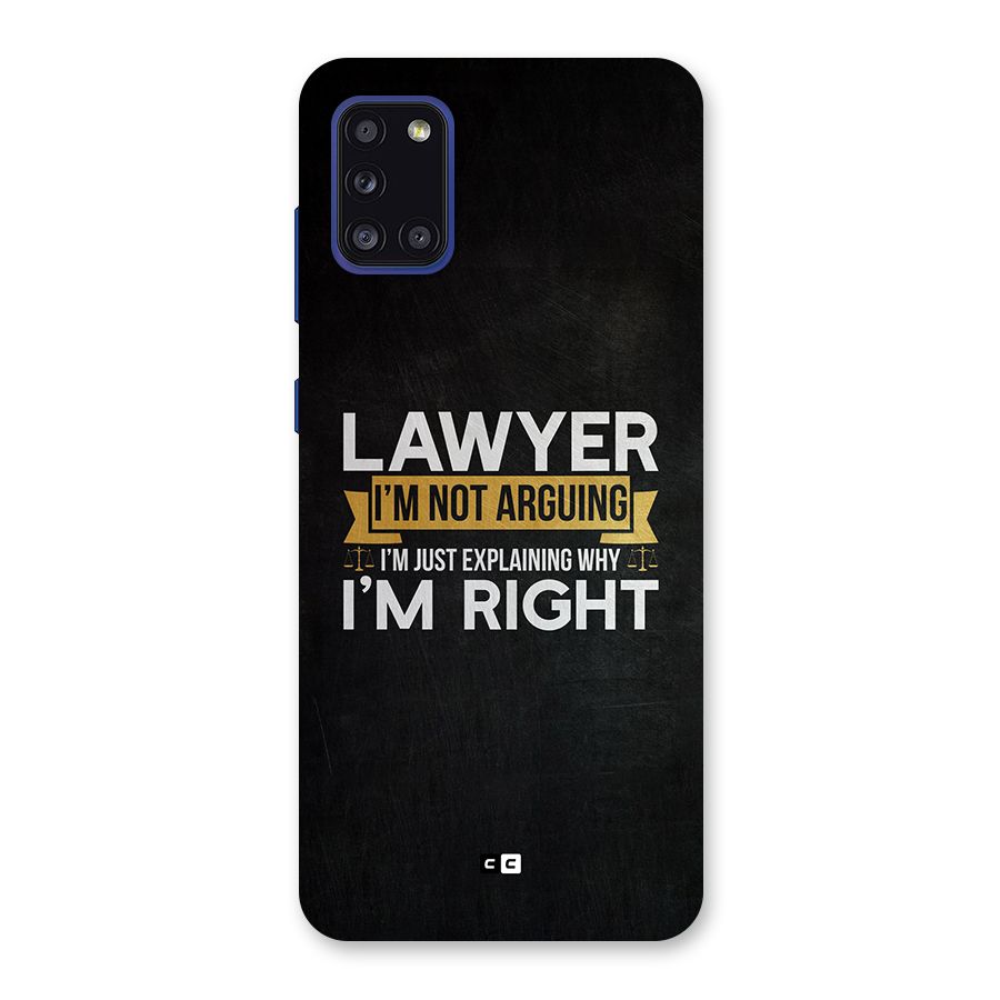 Lawyer Explains Back Case for Galaxy A31