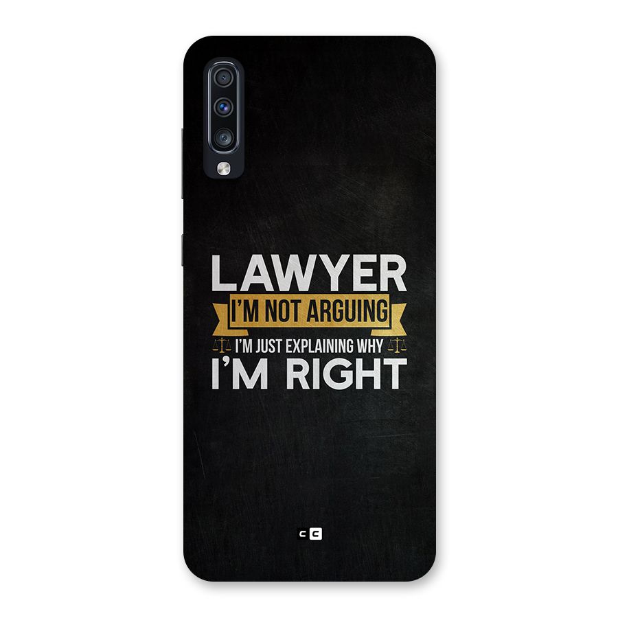 Lawyer Explains Back Case for Galaxy A70