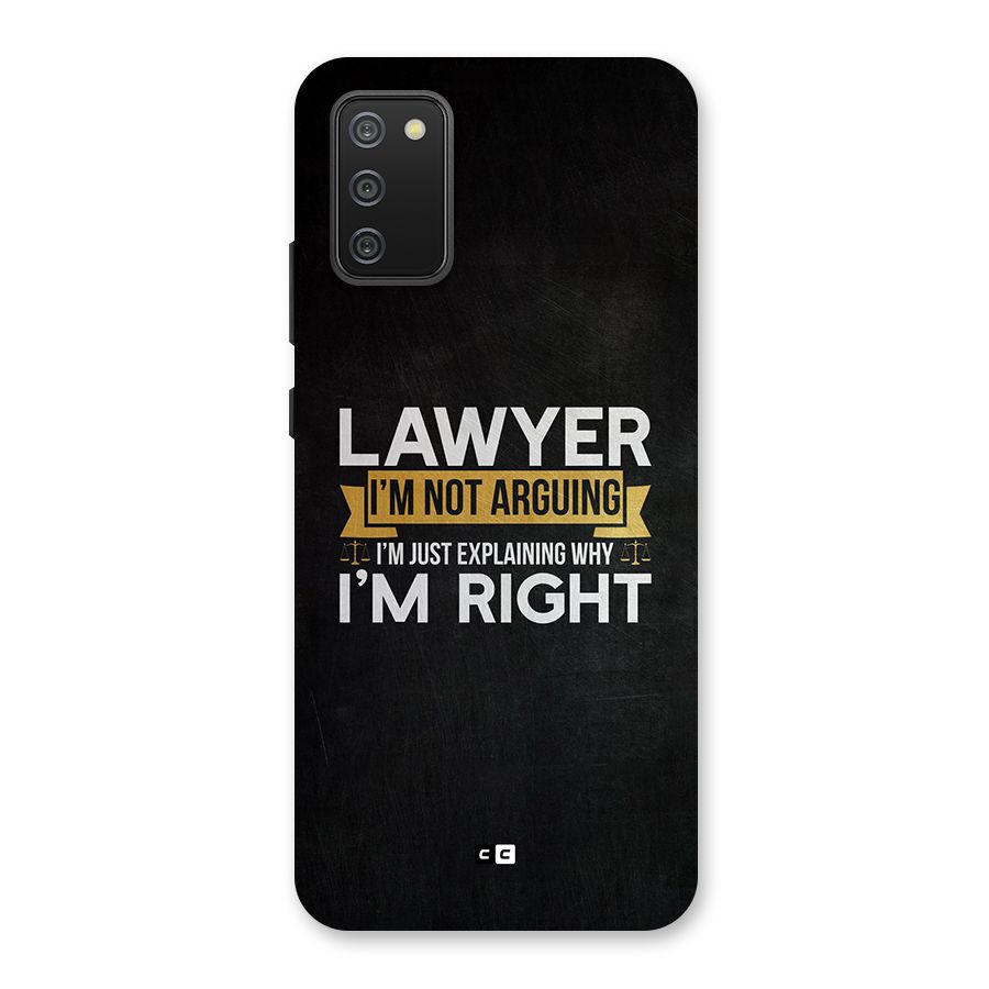 Lawyer Explains Back Case for Galaxy F02s