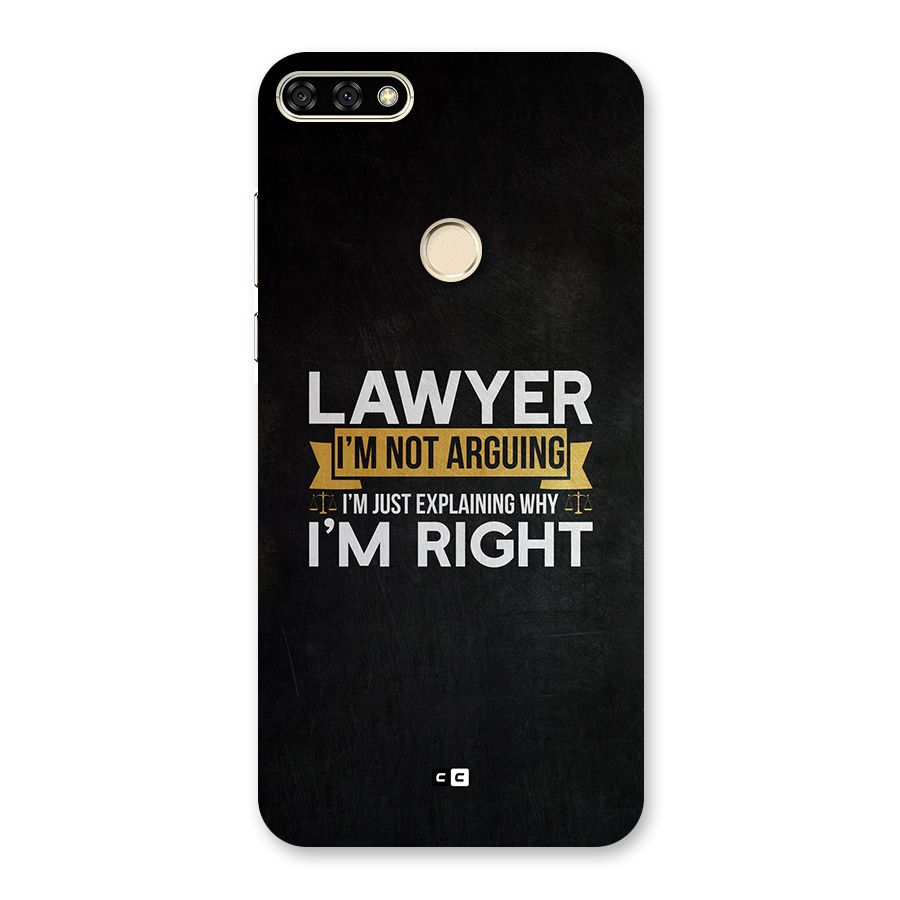 Lawyer Explains Back Case for Honor 7A