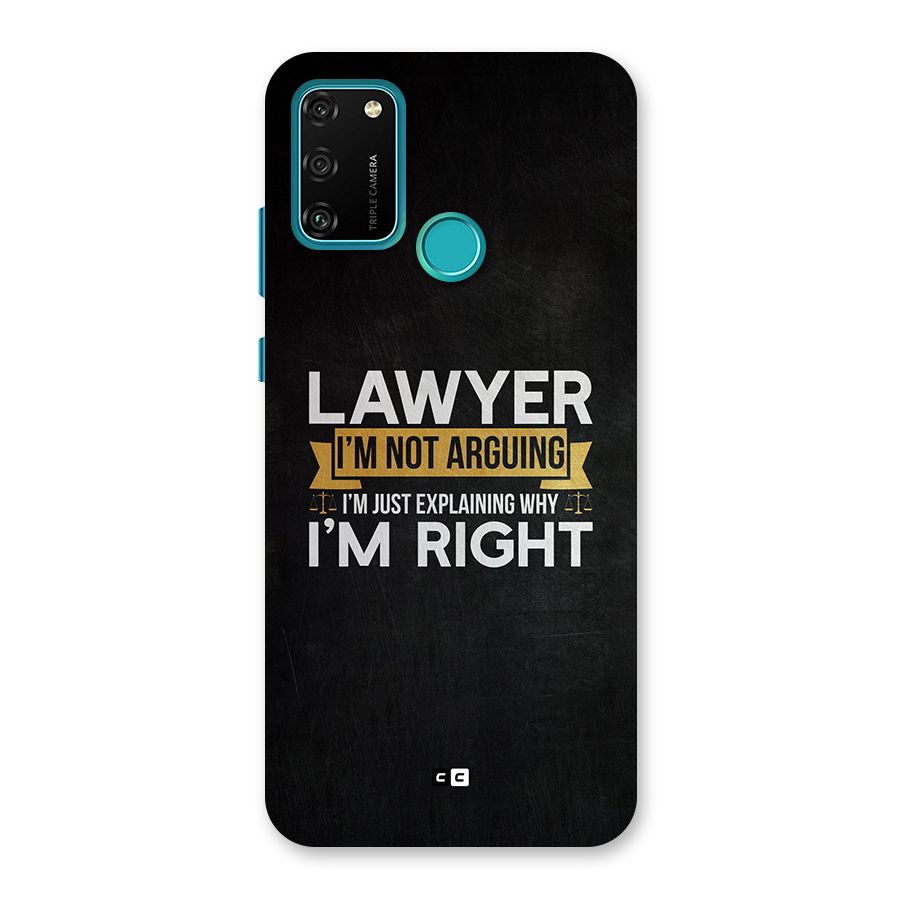 Lawyer Explains Back Case for Honor 9A