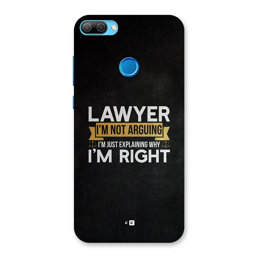 Lawyer Explains Back Case for Honor 9N