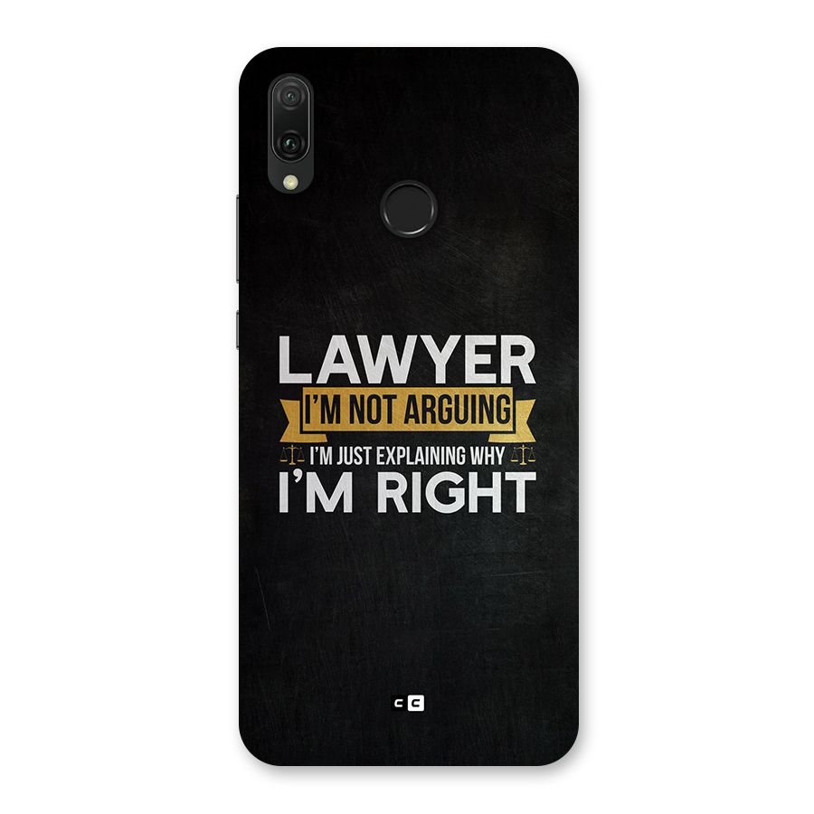 Lawyer Explains Back Case for Huawei Y9 (2019)