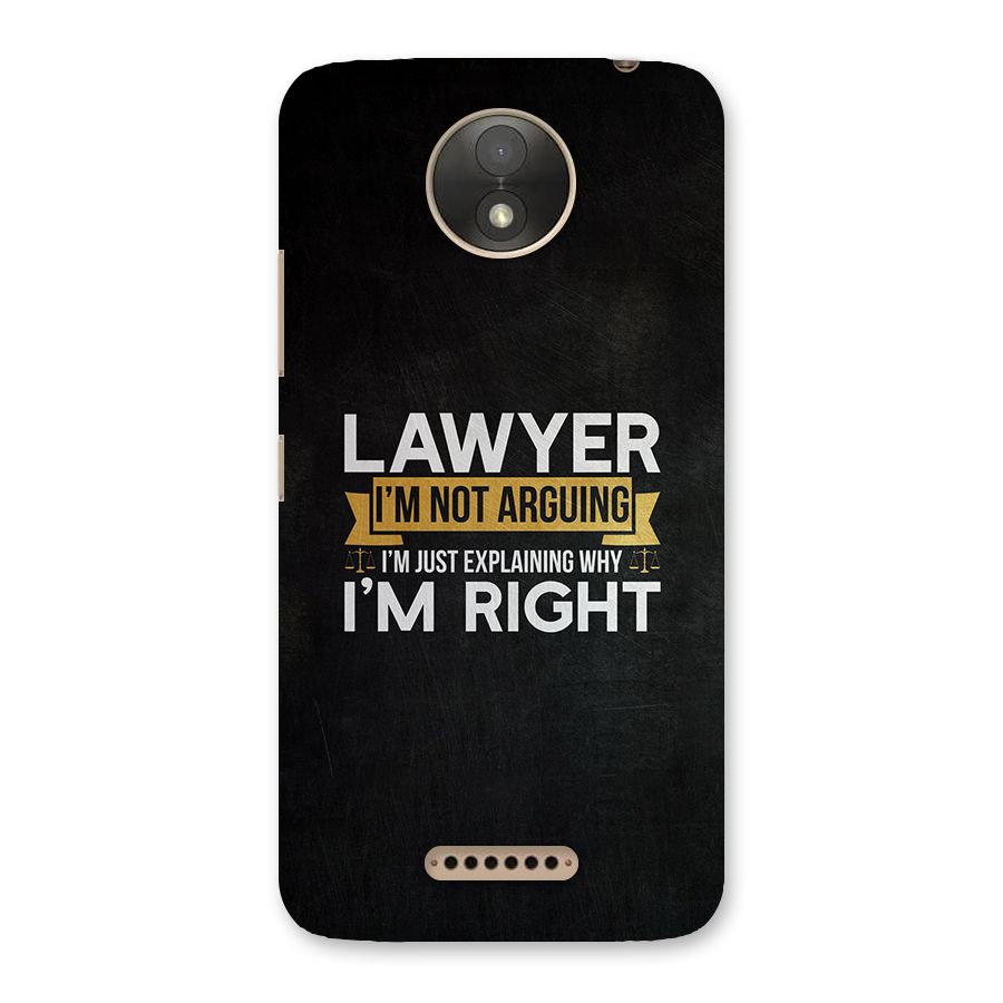 Lawyer Explains Back Case for Moto C Plus
