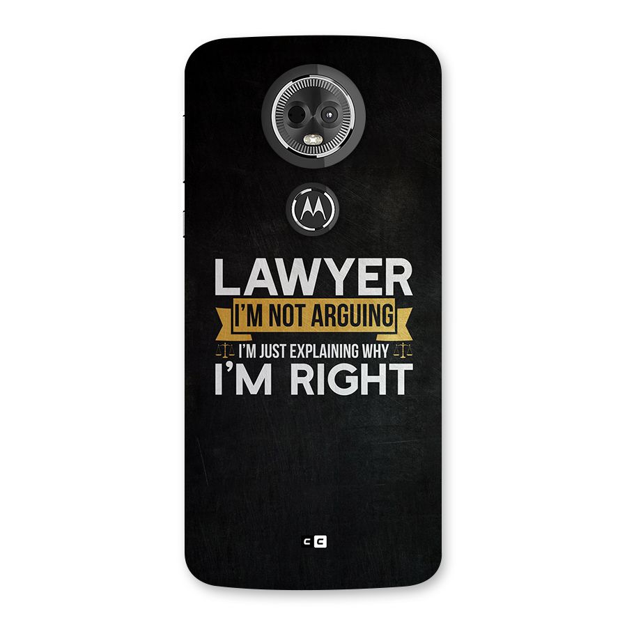 Lawyer Explains Back Case for Moto E5 Plus
