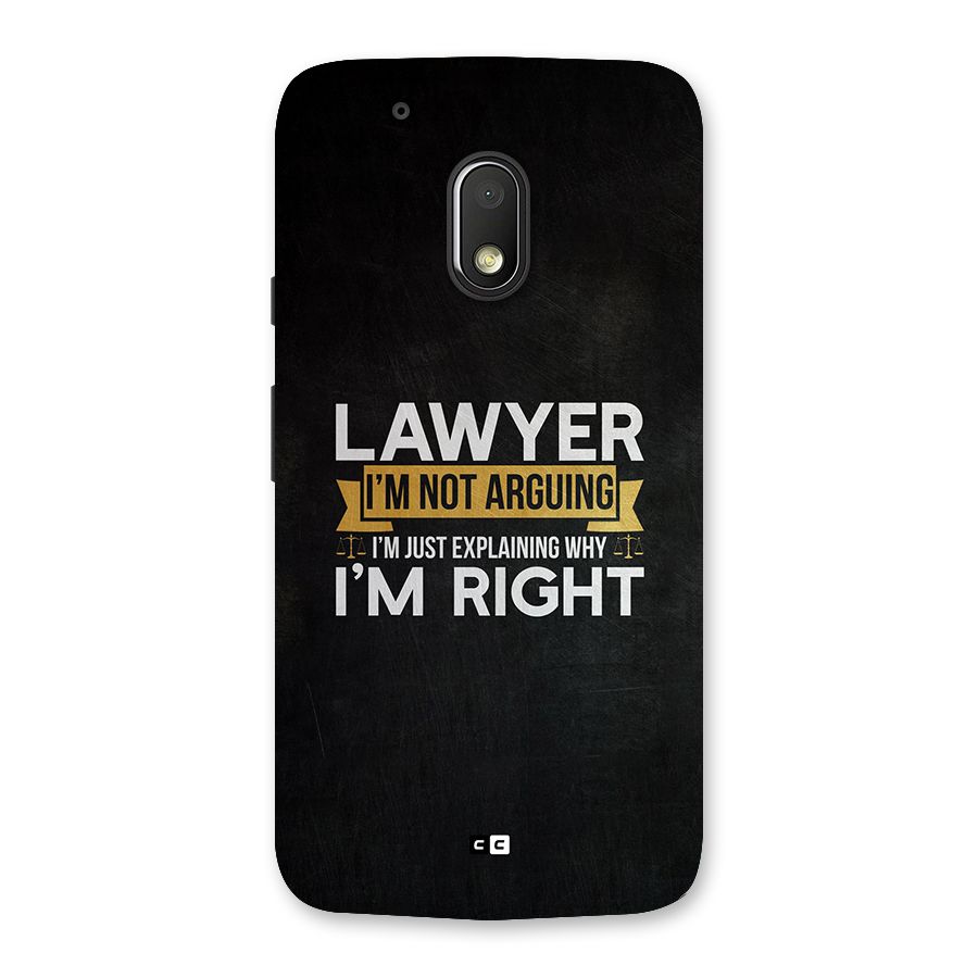 Lawyer Explains Back Case for Moto G4 Play
