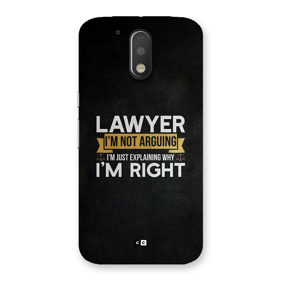 Lawyer Explains Back Case for Moto G4 Plus