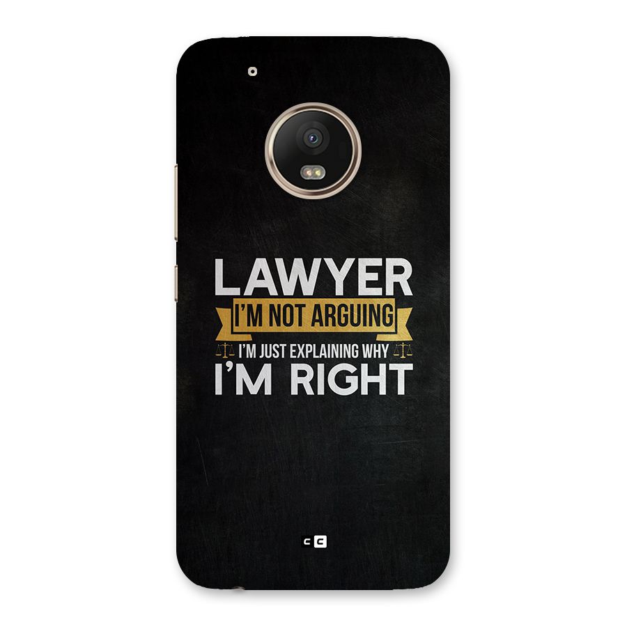 Lawyer Explains Back Case for Moto G5 Plus