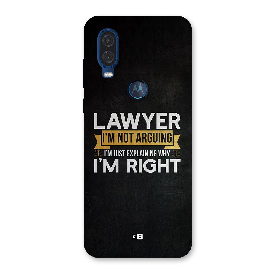 Lawyer Explains Back Case for Motorola One Vision