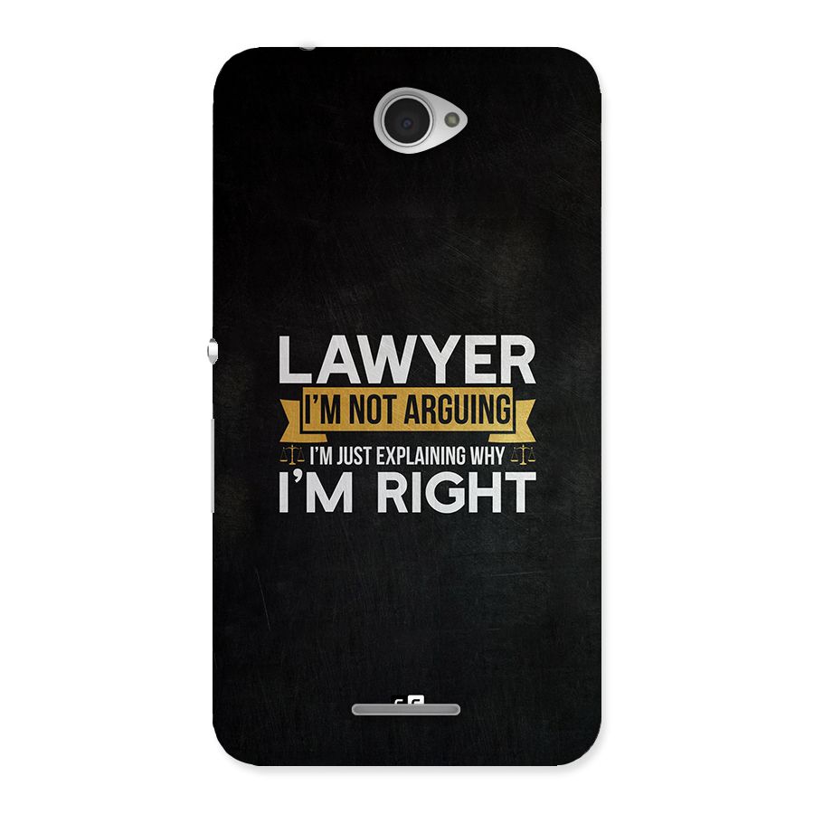 Lawyer Explains Back Case for Xperia E4