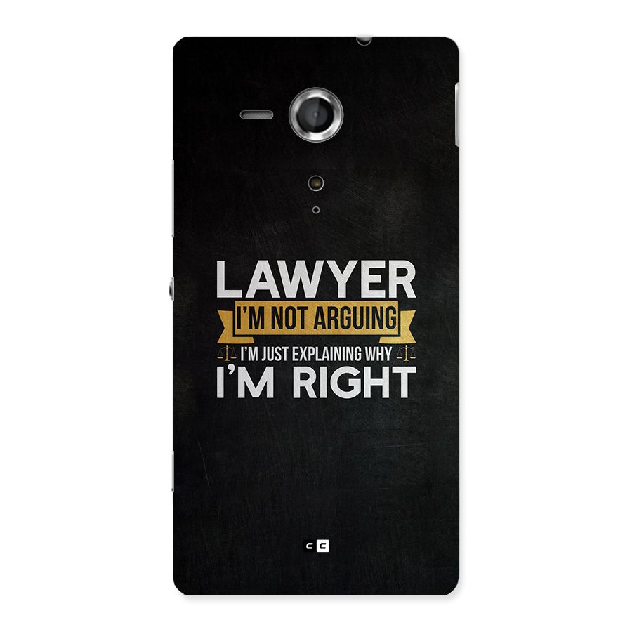 Lawyer Explains Back Case for Xperia Sp