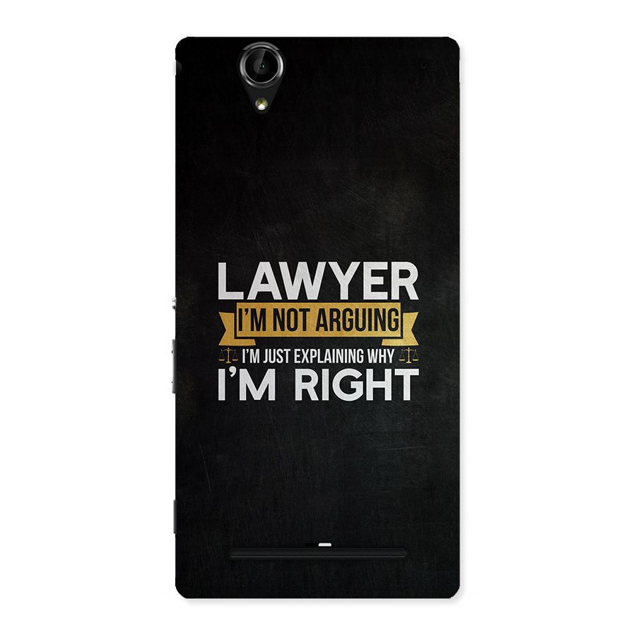 Lawyer Explains Back Case for Xperia T2