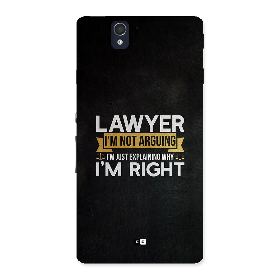 Lawyer Explains Back Case for Xperia Z