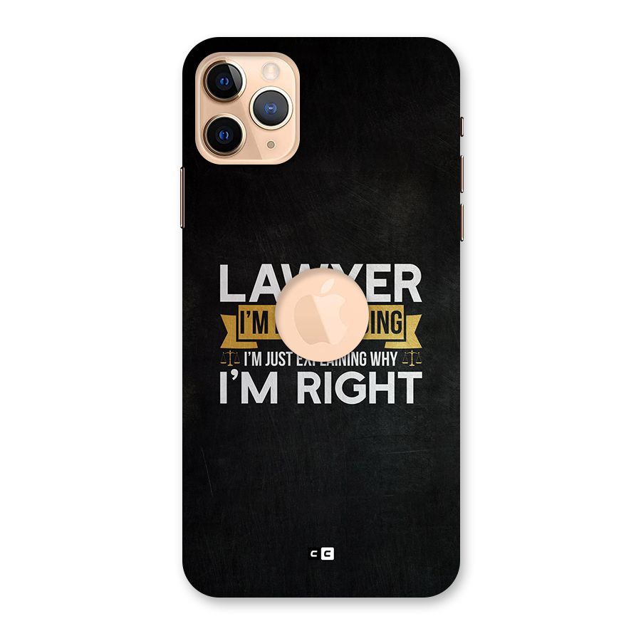 Lawyer Explains Back Case for iPhone 11 Pro Max Logo Cut