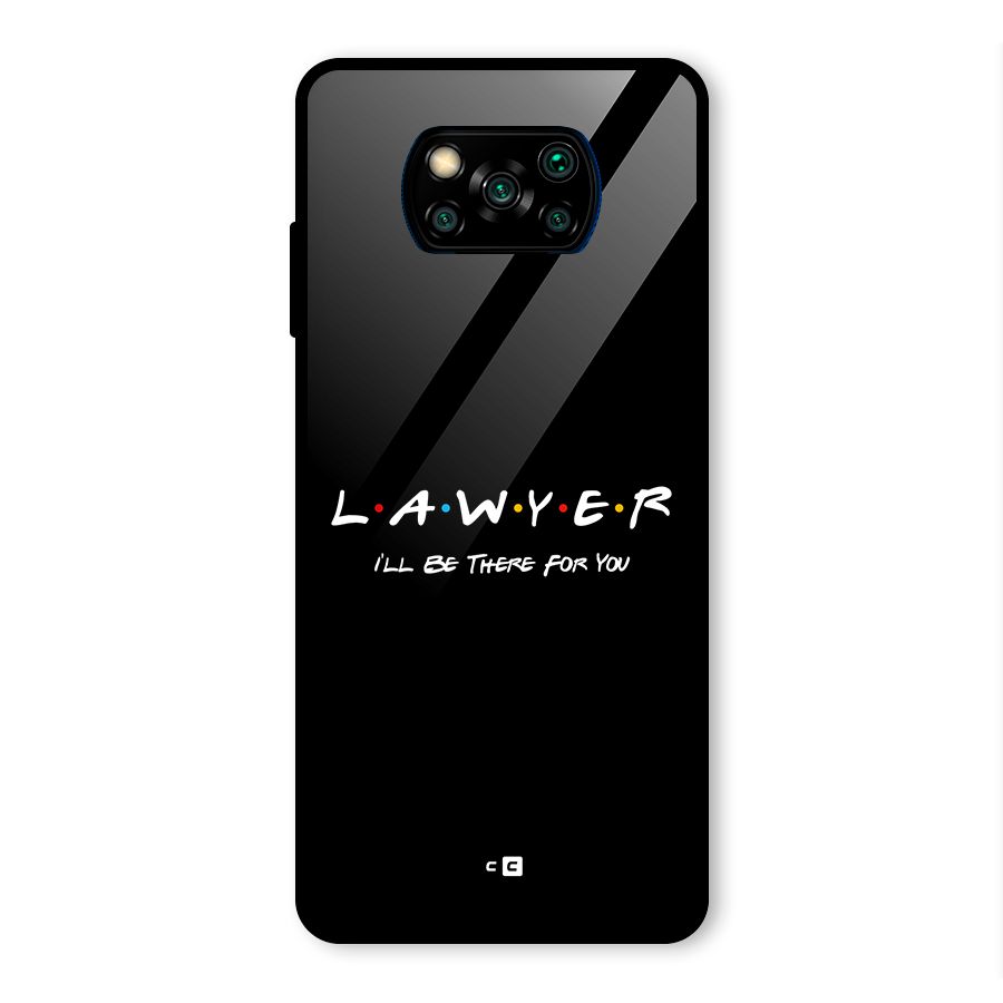 Lawyer For You Glass Back Case for Poco X3 Pro