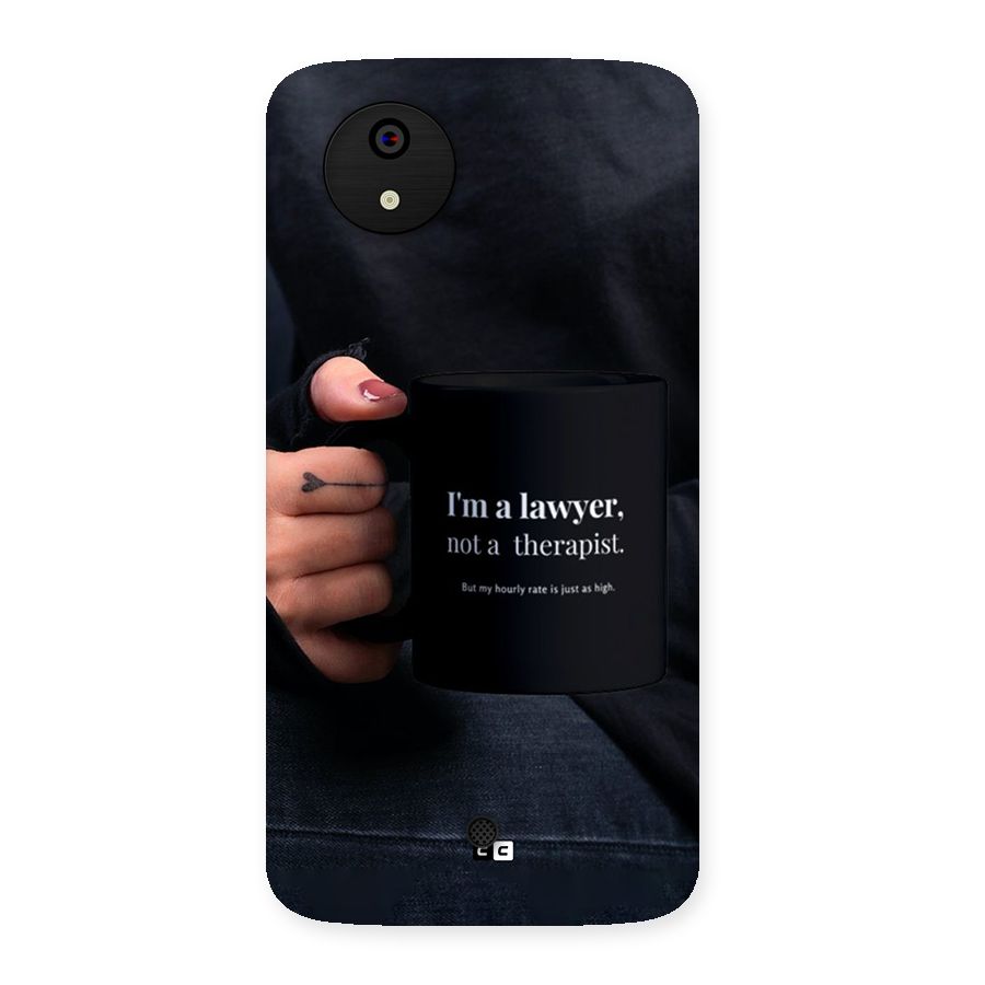 Lawyer Not Therapist Back Case for Canvas A1  AQ4501