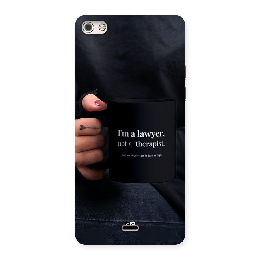 Lawyer Not Therapist Back Case for Canvas Silver 5