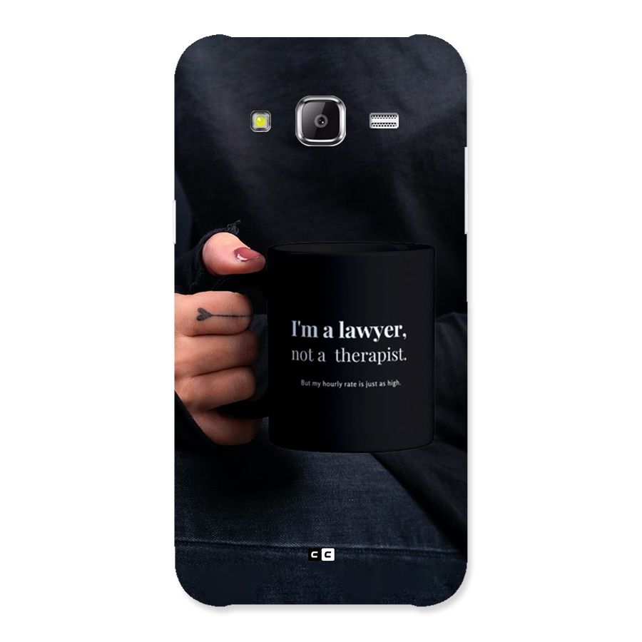Lawyer Not Therapist Back Case for Galaxy J2 Prime