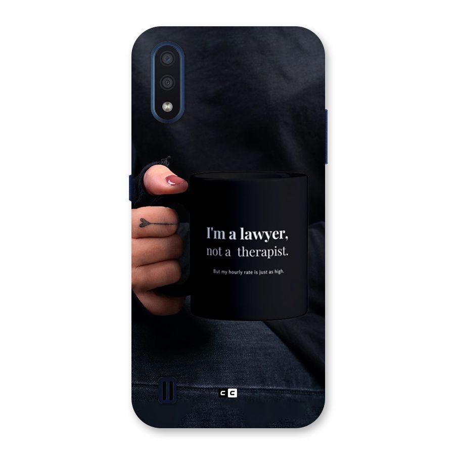 Lawyer Not Therapist Back Case for Galaxy M01