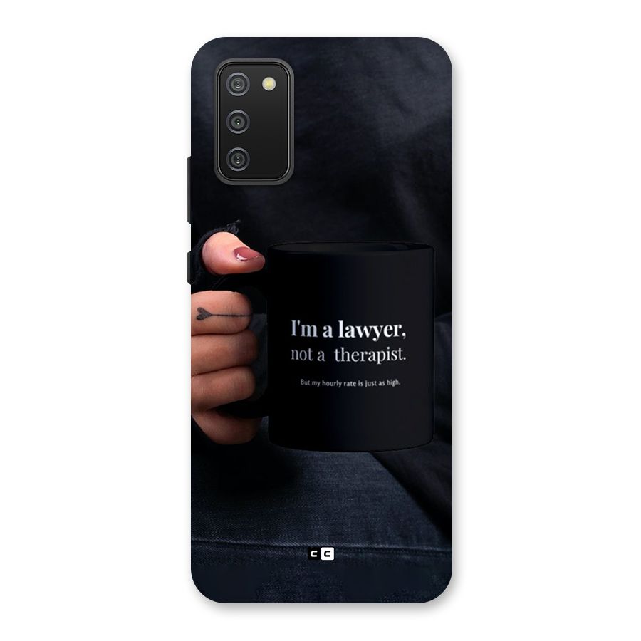 Lawyer Not Therapist Back Case for Galaxy M02s