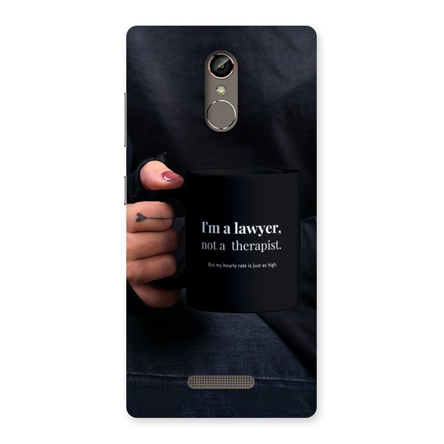 Lawyer Not Therapist Back Case for Gionee S6s