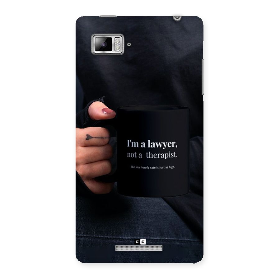 Lawyer Not Therapist Back Case for Lenovo Vibe Z K910