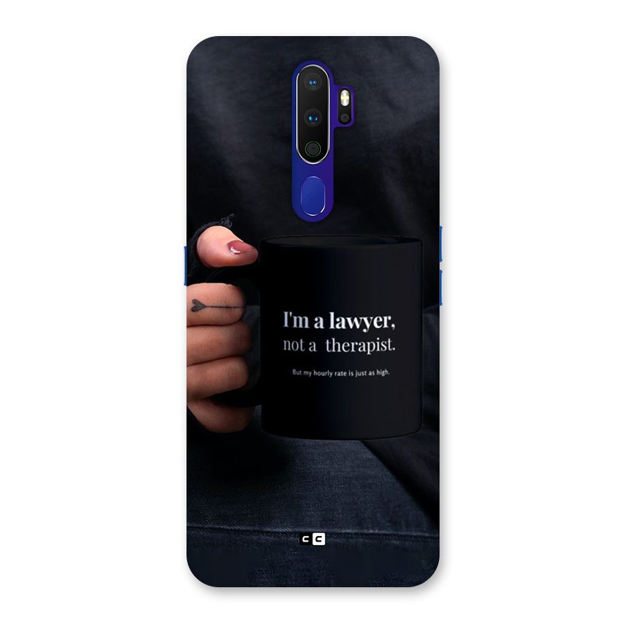 Lawyer Not Therapist Back Case for Oppo A9 (2020)